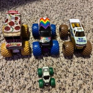 Monster Trucks Toy Set with Colorful Designs